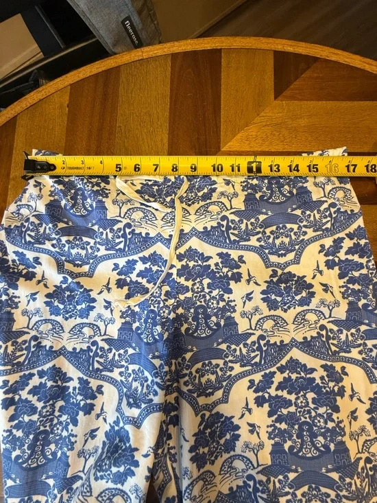 BedHead Made in Glamorous Los Angeles Blue & Cream Floral Toile Pajama Set FLAW - Picture 12 of 14